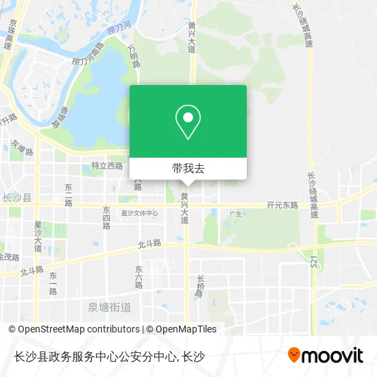 长沙县政务服务中心公安分中心地图