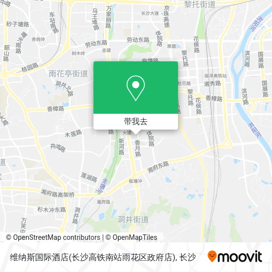 维纳斯国际酒店(长沙高铁南站雨花区政府店)地图