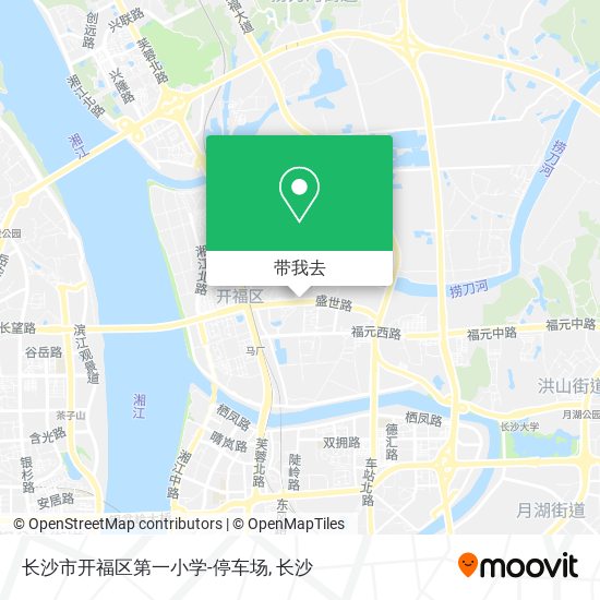 长沙市开福区第一小学-停车场地图