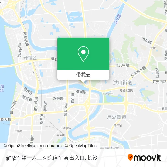解放军第一六三医院停车场-出入口地图