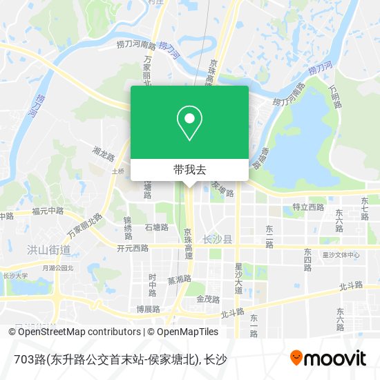 703路(东升路公交首末站-侯家塘北)地图