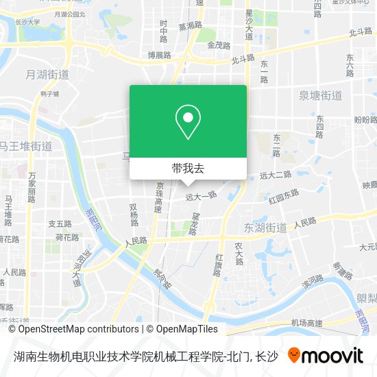 湖南生物机电职业技术学院机械工程学院-北门地图