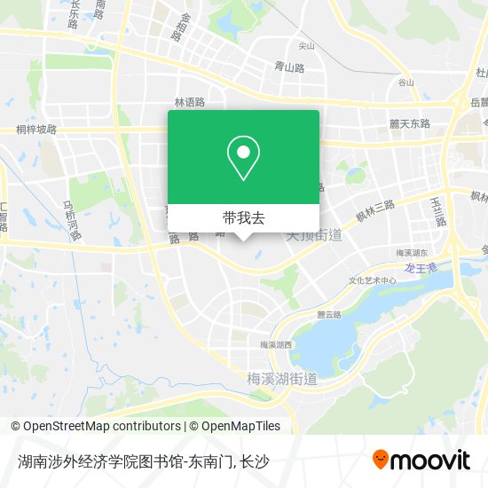 湖南涉外经济学院图书馆-东南门地图