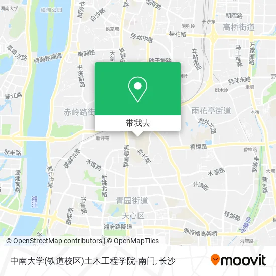 中南大学(铁道校区)土木工程学院-南门地图
