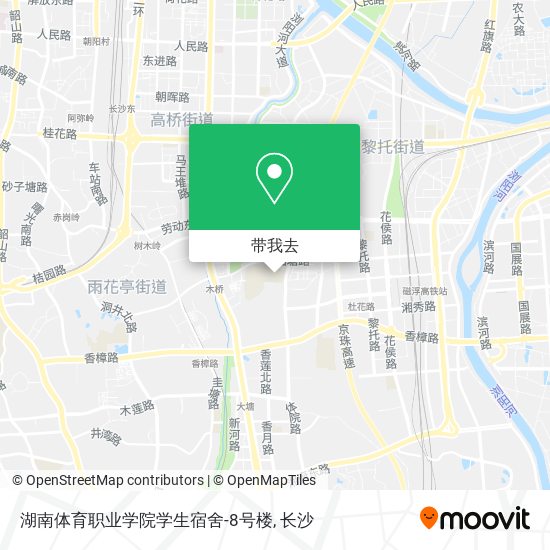 湖南体育职业学院学生宿舍-8号楼地图