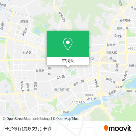 长沙银行(麓政支行)地图