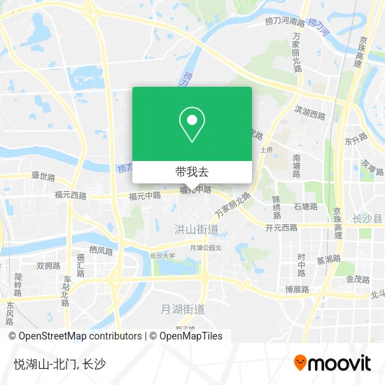 悦湖山-北门地图