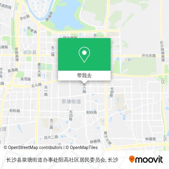 长沙县泉塘街道办事处阳高社区居民委员会地图