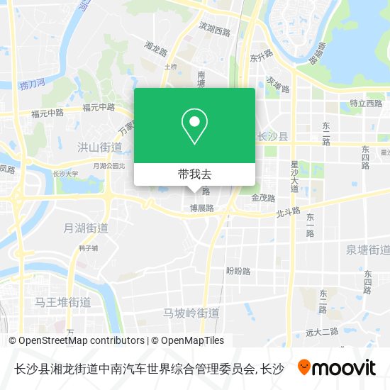 长沙县湘龙街道中南汽车世界综合管理委员会地图