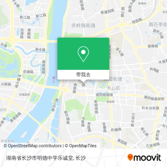 湖南省长沙市明德中学乐诚堂地图