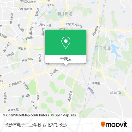 长沙市电子工业学校-西北2门地图