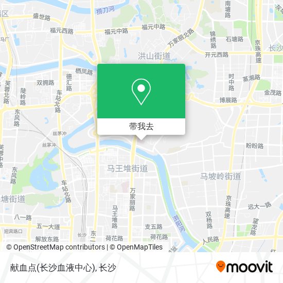 献血点(长沙血液中心)地图