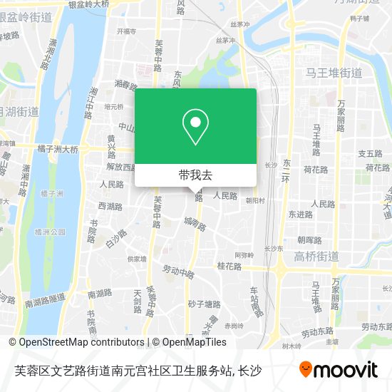 芙蓉区文艺路街道南元宫社区卫生服务站地图