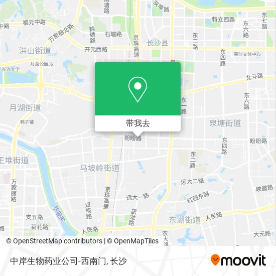 中岸生物药业公司-西南门地图