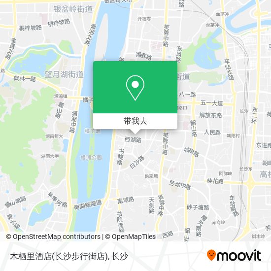 木栖里酒店(长沙步行街店)地图