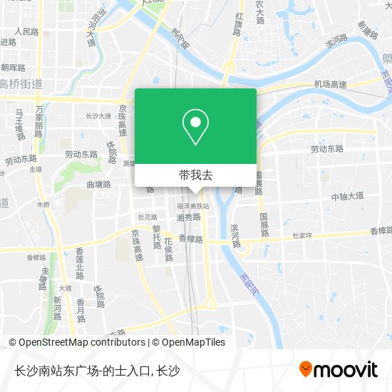 长沙南站东广场-的士入口地图