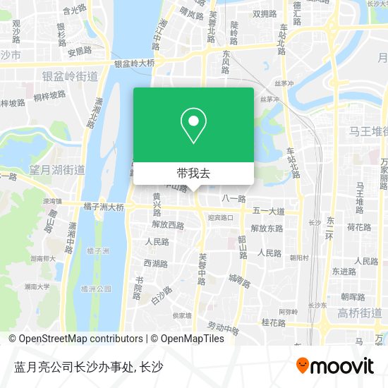 蓝月亮公司长沙办事处地图
