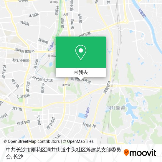 中共长沙市雨花区洞井街道牛头社区筹建总支部委员会地图