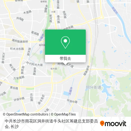 中共长沙市雨花区洞井街道牛头社区筹建总支部委员会地图
