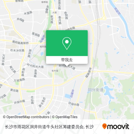 长沙市雨花区洞井街道牛头社区筹建委员会地图