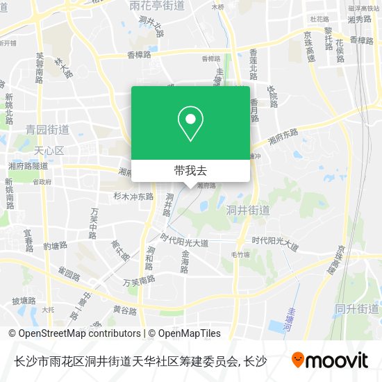长沙市雨花区洞井街道天华社区筹建委员会地图