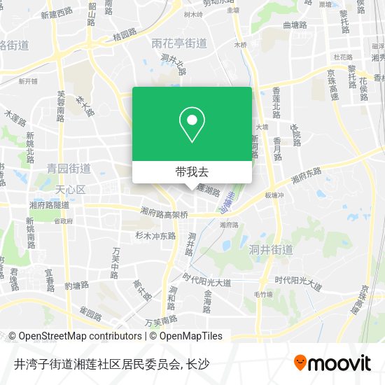 井湾子街道湘莲社区居民委员会地图