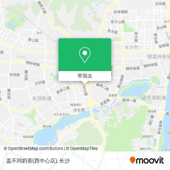 盖不同奶茶(西中心店)地图