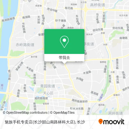 魅族手机专卖店(长沙韶山南路林科大店)地图