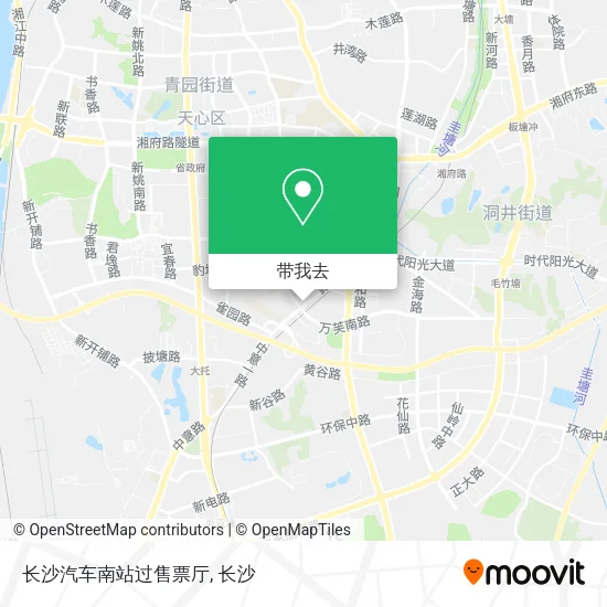 长沙汽车南站过售票厅地图