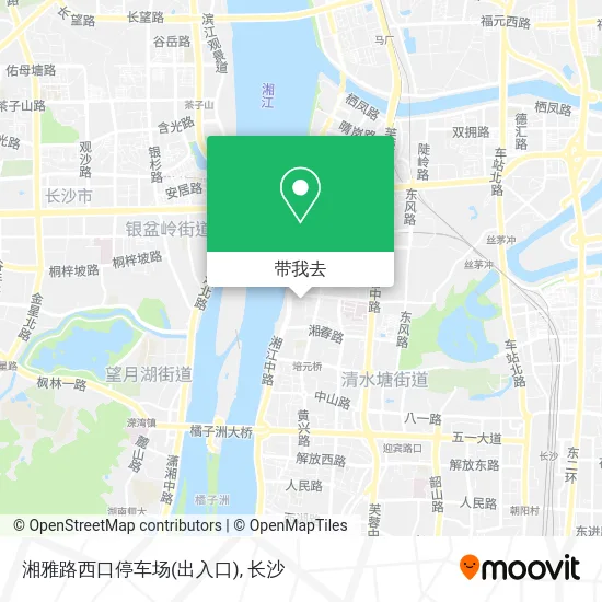 湘雅路西口停车场(出入口)地图