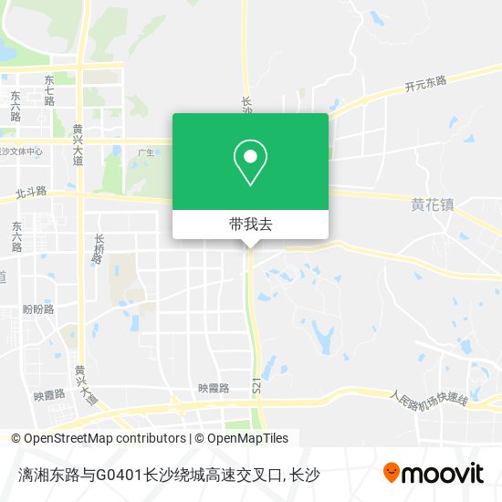 漓湘东路与G0401长沙绕城高速交叉口地图