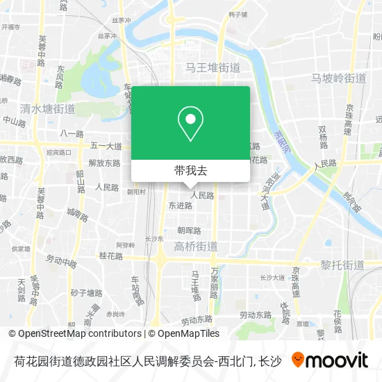 荷花园街道德政园社区人民调解委员会-西北门地图