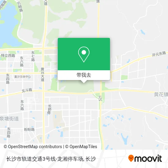 长沙市轨道交通3号线-龙湘停车场地图