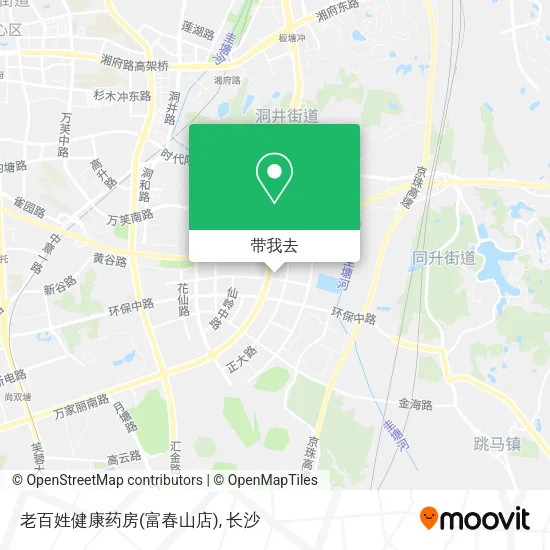 老百姓健康药房(富春山店)地图
