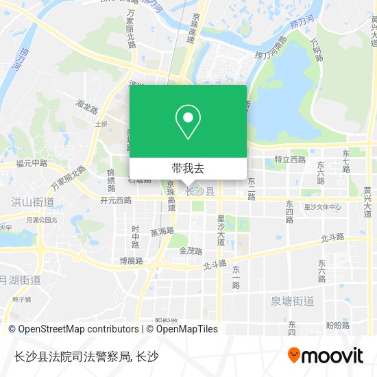 长沙县法院司法警察局地图