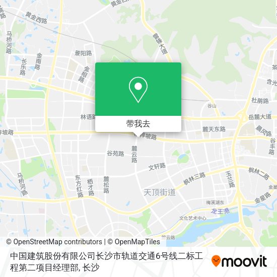 中国建筑股份有限公司长沙市轨道交通6号线二标工程第二项目经理部地图