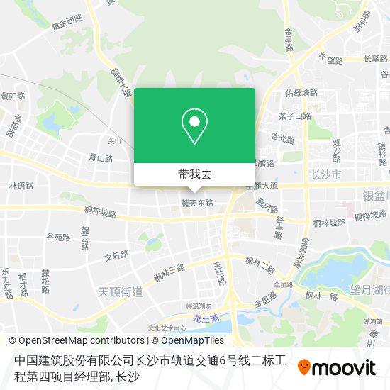 中国建筑股份有限公司长沙市轨道交通6号线二标工程第四项目经理部地图