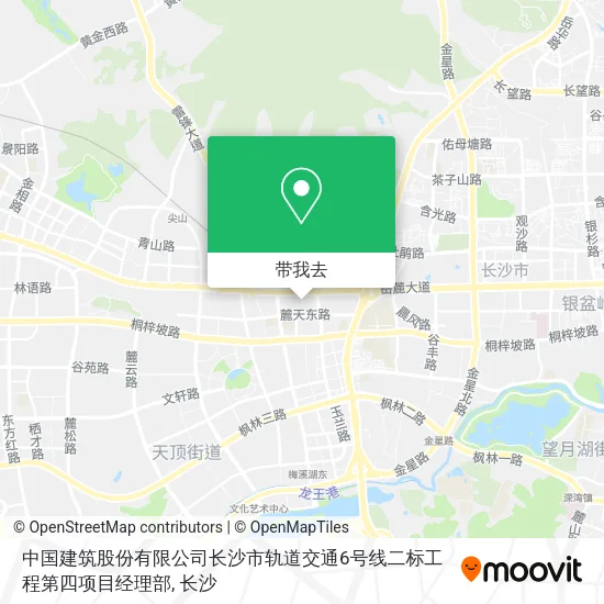 中国建筑股份有限公司长沙市轨道交通6号线二标工程第四项目经理部地图