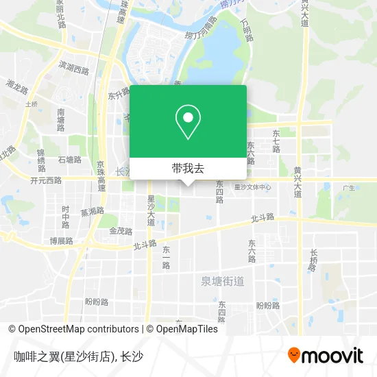 咖啡之翼(星沙街店)地图