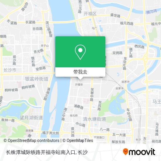 长株潭城际铁路开福寺站南入口地图
