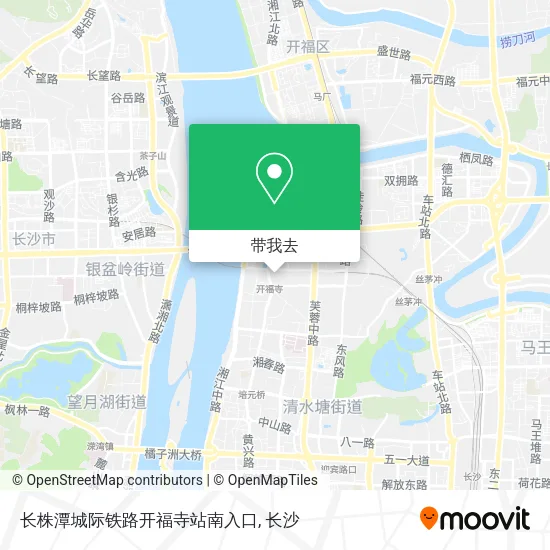 长株潭城际铁路开福寺站南入口地图