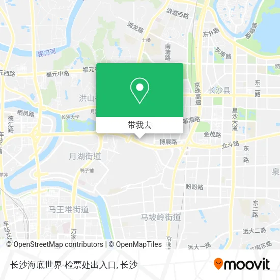 长沙海底世界-检票处出入口地图