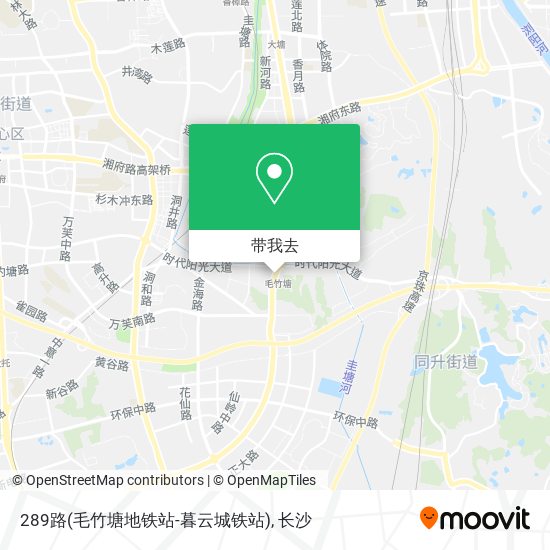 289路(毛竹塘地铁站-暮云城铁站)地图