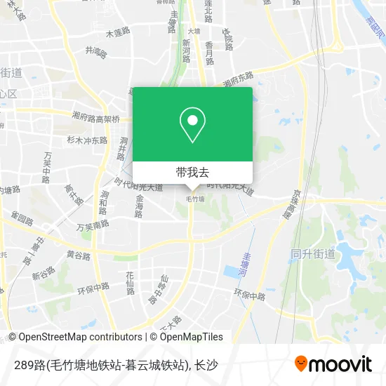 289路(毛竹塘地铁站-暮云城铁站)地图