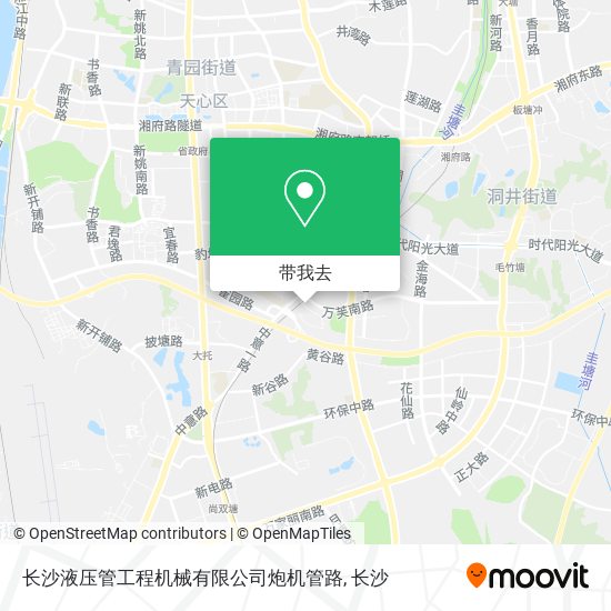 长沙液压管工程机械有限公司炮机管路地图