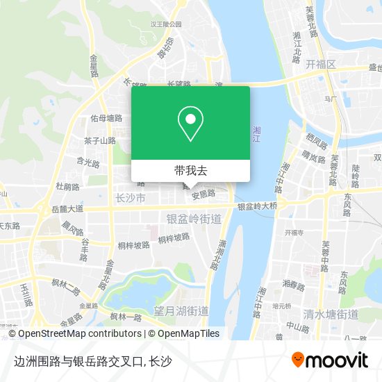 边洲围路与银岳路交叉口地图