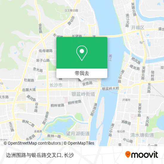 边洲围路与银岳路交叉口地图