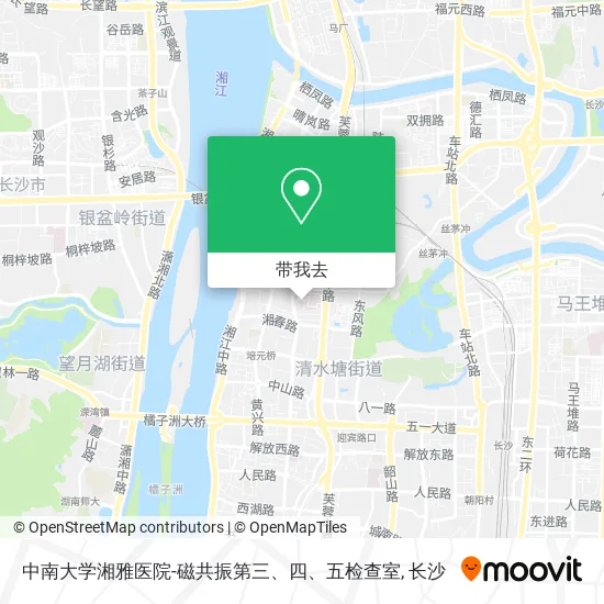 中南大学湘雅医院-磁共振第三、四、五检查室地图
