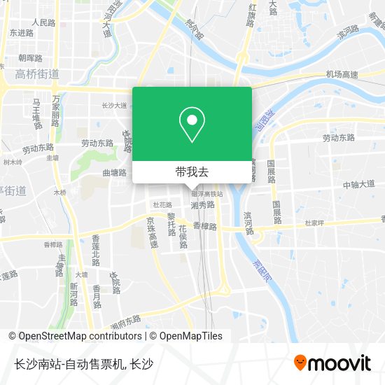 长沙南站-自动售票机地图