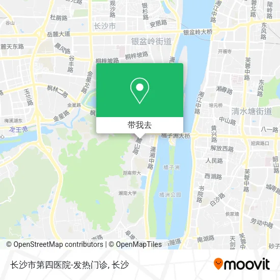 长沙市第四医院-发热门诊地图